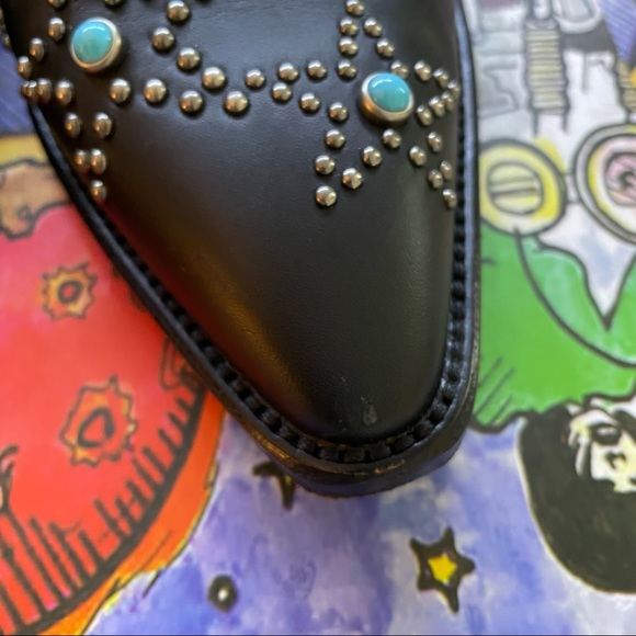 Valentino Black Nappa Star Studed Cabochon Loafers - Picture 6 of 6